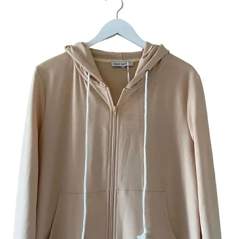 KARIN Women's Casual Loungewear Pockets Zip up Hoodies Tunic Sweatshirt M #1751 - Picture 3 of 11